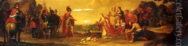 David And Abigail Oil Painting - Hans Jordaens III