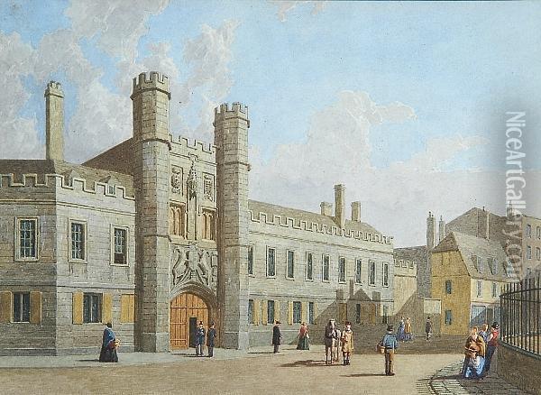 Christ's College, Cambridge Oil Painting - George Pyne