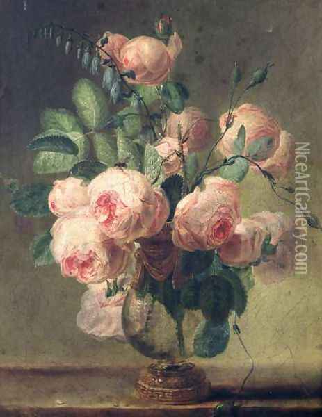 Vase of Flowers Oil Painting - Pierre-Joseph Redoute
