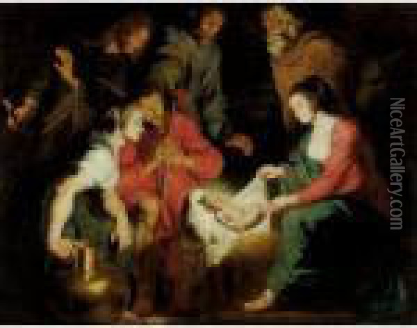 The Adoration Of The Shepherds Oil Painting - Peter Paul Rubens