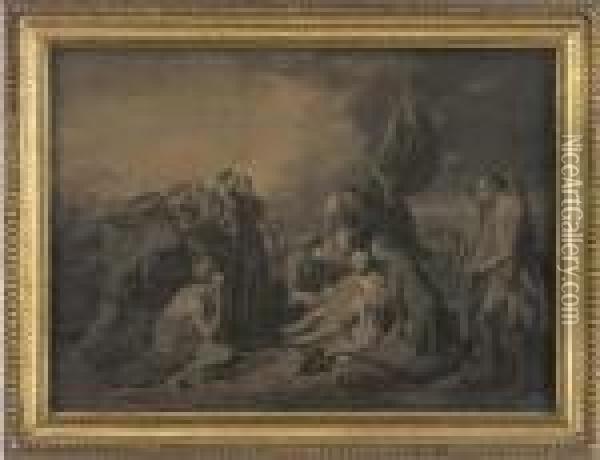 The Death Of General Wolfe, By W. Woollett Oil Painting - Benjamin West