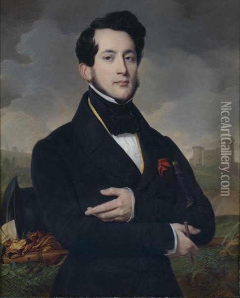 Portrait D'eugene Guyot, Sous-prefet De Vendome Oil Painting - Alexandre Hesse