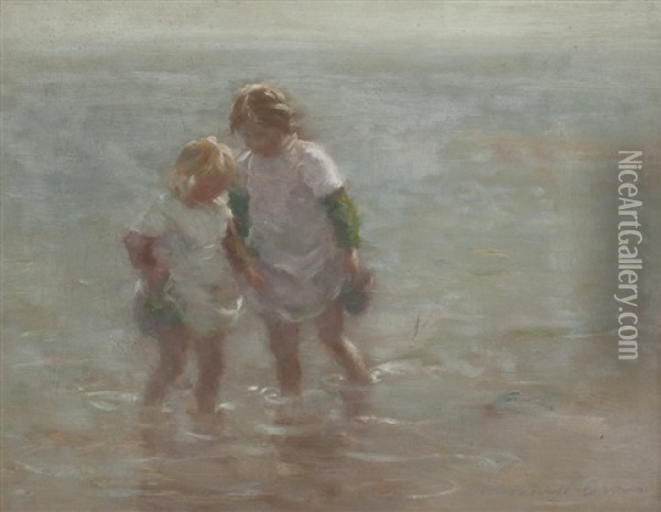 Bathers Oil Painting - William Marshall Brown