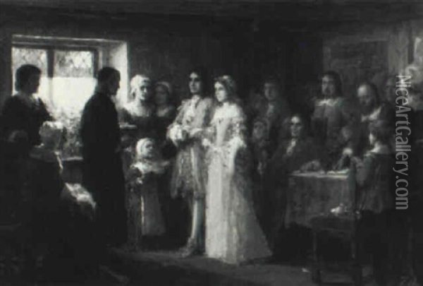 The Betrothal Oil Painting - Frederick Dielman