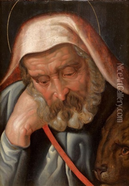 Saint-marc Et Le Lion (in 2 Parts) Oil Painting - Frans Floris the Elder
