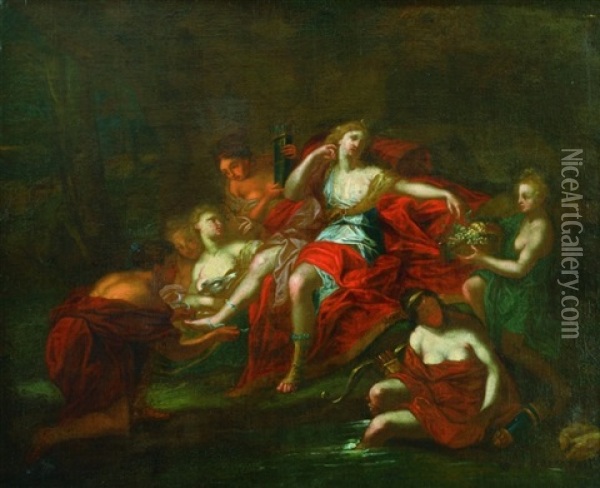 Das Bad Der Diana Oil Painting - Antoine Coypel