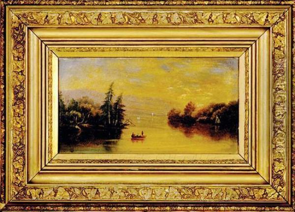 Scene On The Housatonic Oil Painting - William Minshall Birchall
