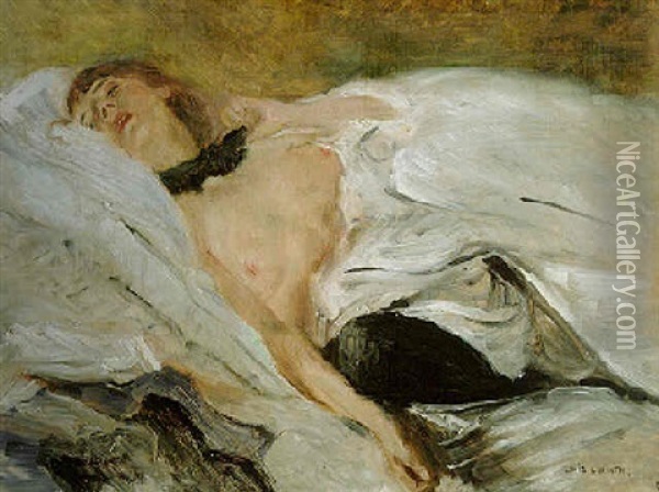 Schlafendes Madchen Oil Painting - Lovis Corinth