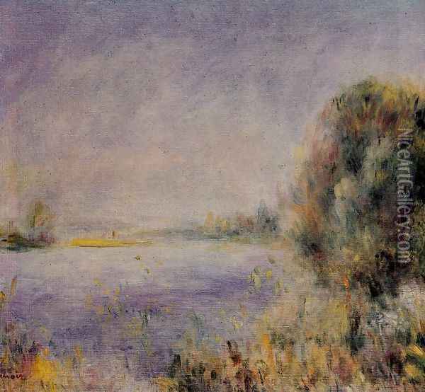 Banks Of The River 2 Oil Painting - Pierre Auguste Renoir