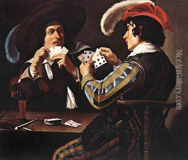 The Card Players 2 Oil Painting - Theodoor Rombouts