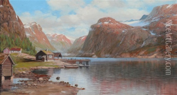 Strommen Oil Painting - Olaf Nordlien