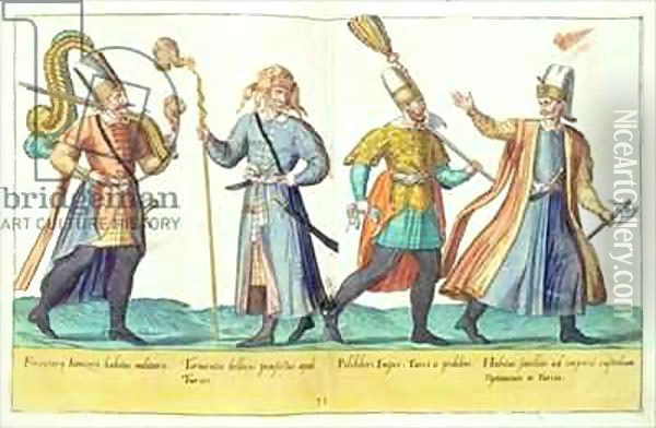 Sixteenth century costumes from 'Omnium Poene Gentium Imagines' 9 Oil Painting - Abraham de Bruyn