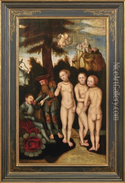 Das Urteil Des Paris Oil Painting - Lucas Cranach the Elder