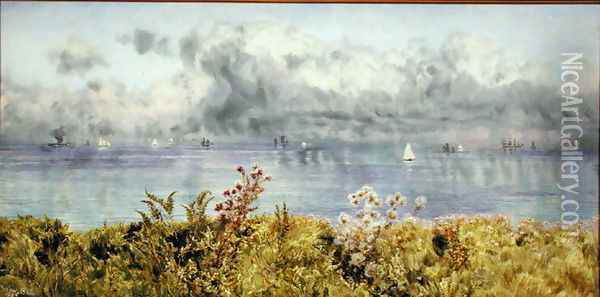 The Bristol Channel from the Welsh Coast 1895 Oil Painting - John Edward Brett