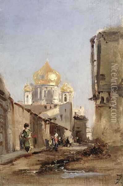 Study of Tobolsk, 1842 Oil Painting - Felix Ziem