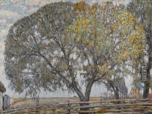 The Willow Oil Painting - Abraham Manievich
