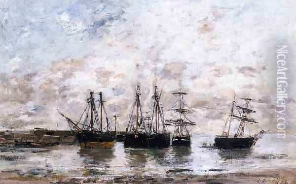 Portrieux 1869 Oil Painting - Eugene Boudin