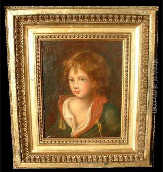 Portrait Denfant Oil Painting - Jean Baptiste Greuze