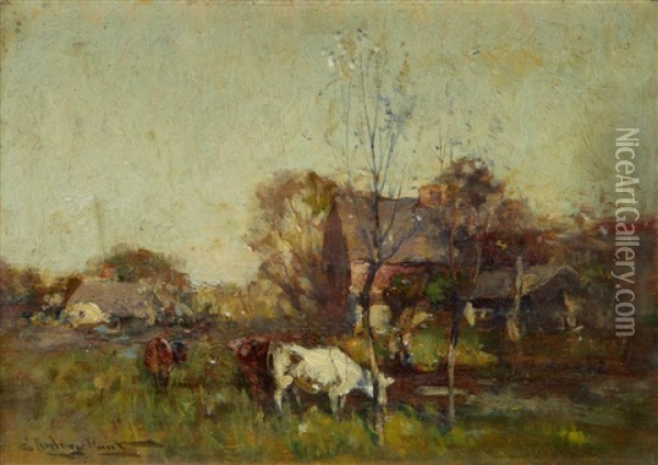 The Old Manor House Oil Painting - Edmund Aubrey Hunt