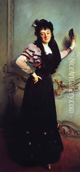 Mrs. Walter Bacon (Virginia Purdy Barker) Oil Painting - John Singer Sargent