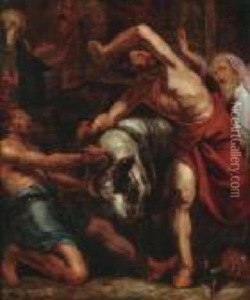 The Victory Of The Eucharist Overheathenism Oil Painting - Peter Paul Rubens