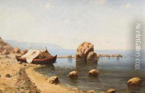 Vue De Capri. Oil Painting - Rufim Gavrilovitch Sudkovsky