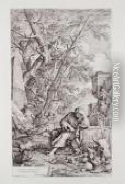 Album De Divers Sujets Oil Painting - Salvator Rosa