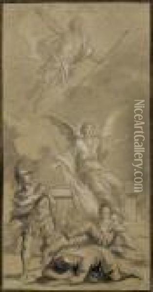 The Resurrection Of Christ Oil Painting - Acopo D'Antonio Negretti (see Palma Giovane)