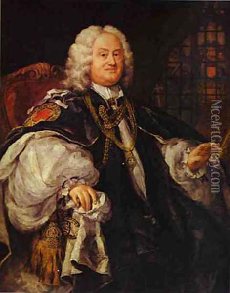 Bishop Benjamin Hoadly 1743 Oil Painting - William Hogarth