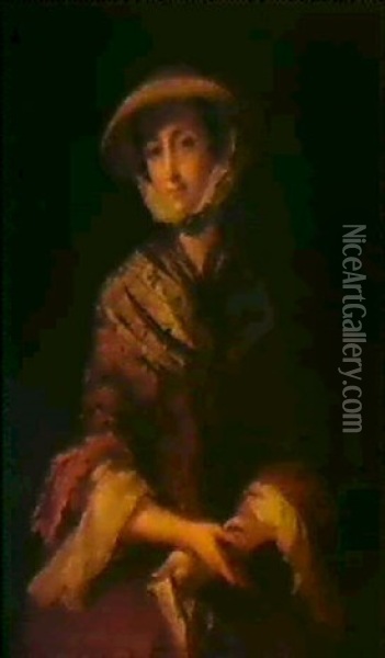 Portrait Of Peg Woffington (1714-1760) Oil Painting - Philip Mercier