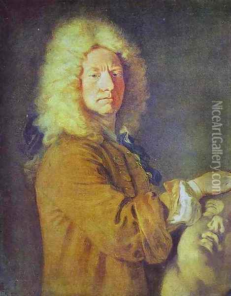 Portrait of Pater Oil Painting - Jean-Antoine Watteau