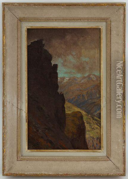 Vallee De Zermatt Oil Painting - Albert H. Gos