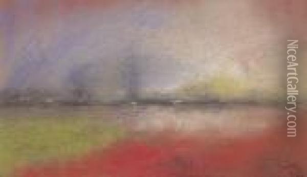 Landscape Of Twilight Oil Painting - Jozsef Rippl-Ronai