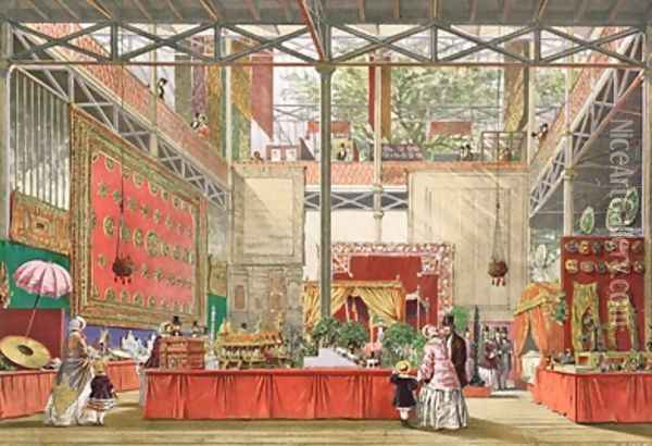 View of the India section of the Great Exhibition of 1851 Oil Painting - Peter Mabuse