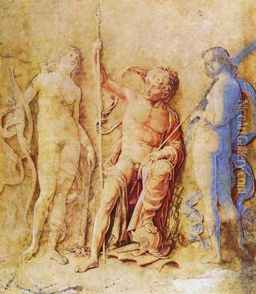 Mars Venus And Diana Oil Painting - Andrea Mantegna