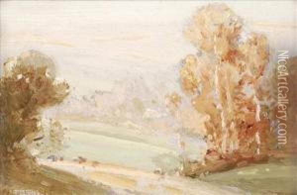 A Peaceful Vale Oil Painting - Frederick Milner
