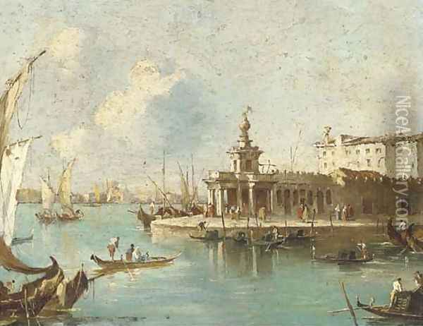 The Dogana, Venice Oil Painting - Continental School