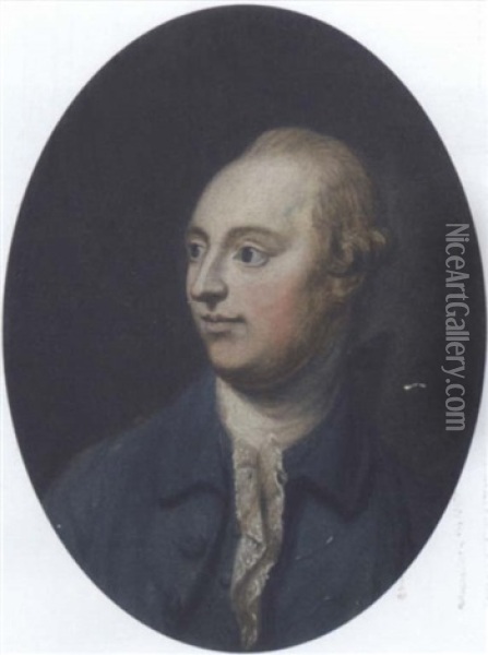 Portrait Of The Right Honourable John Beresford In A Blue Jacket And White Cravat Oil Painting - Thomas Hickey