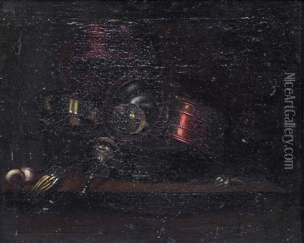 Instruments D'etain Oil Painting - Giovanni Domenico Valentino