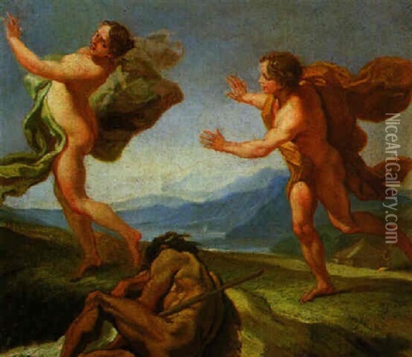 Apollo Und Daphne Oil Painting - Jean-Honore Fragonard