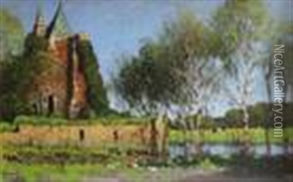 Ruine Van Brederode Oil Painting - Cornelis Kuypers