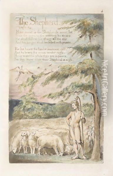 The Shepherd Oil Painting - William Blake