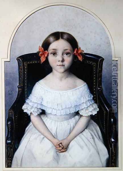 Olga de Simard de Pitray, 1841 Oil Painting - Louis Gaston de Segur