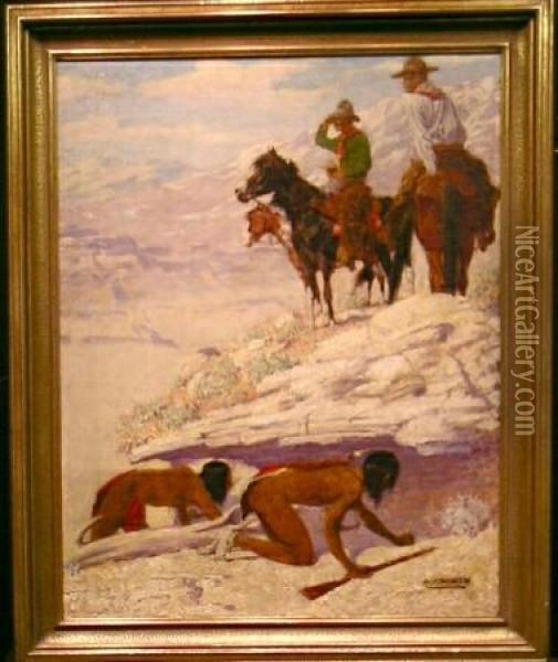 The Ambush
Bears Signature Oil Painting - Newell Convers Wyeth