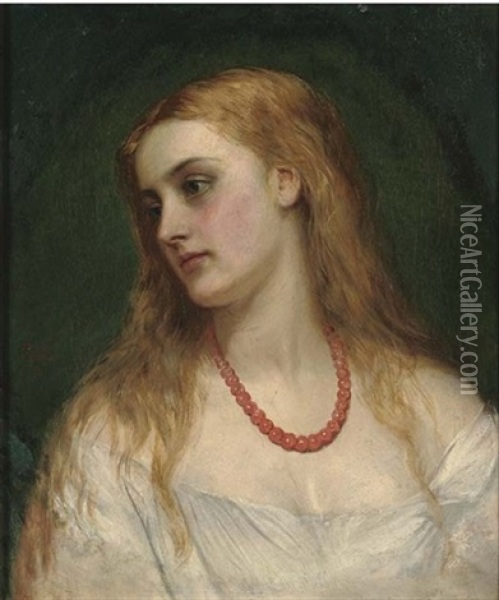 Ophelia Oil Painting - Charles Sillem Lidderdale