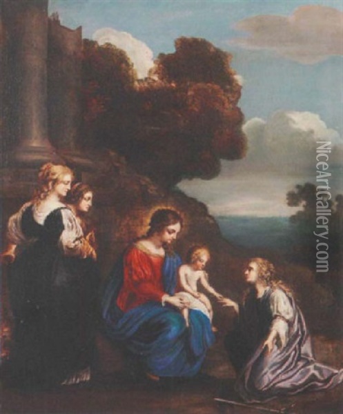 The Mystic Marriage Of St. Catherine Oil Painting - Erasmus Quellinus II