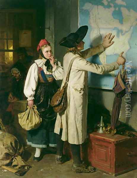 The Emigrants Oil Painting - Berthold Woltze