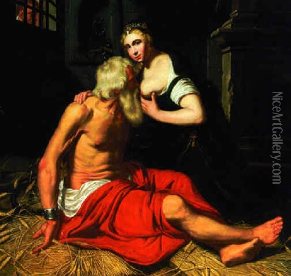Roman Charity Oil Painting - Jan Cossiers