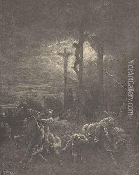 Close Of The Crucifixion Oil Painting - Gustave Dore