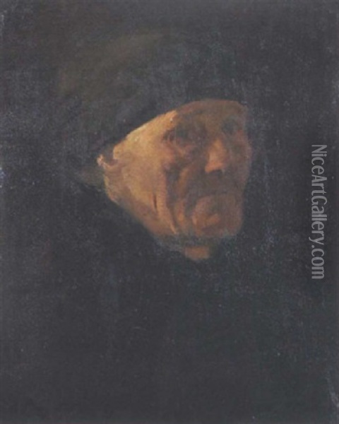 Alte Bauerin Oil Painting - Wilhelm Maria Hubertus Leibl